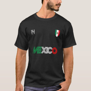 T-shirt Drapeau Mexique Retro Football Football