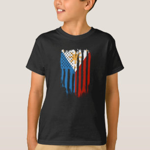 T-shirt Drapeau mi-américain mi-philippin Philippines