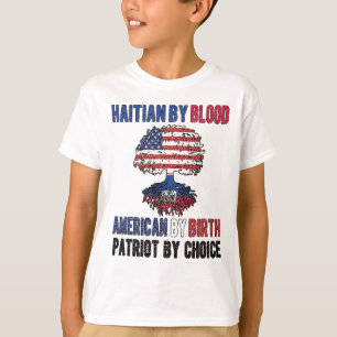 T-shirt Drapeau mi-haïtien mi-américain Haïti USA