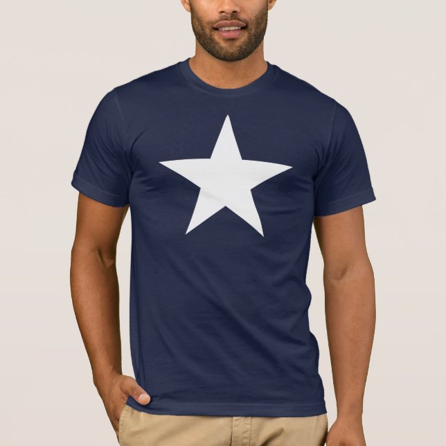 T-shirt Drapeau mignon d'étoile bleue (Devant)