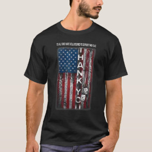 T-shirt Drapeau militaire américain Merci 4 juillet Patri