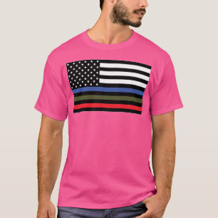 T-shirt Drapeau Militaire De La Police