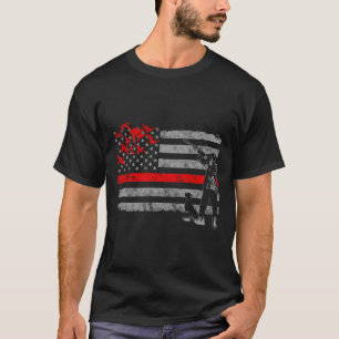 T-shirt Drapeau mince de chasse au canard de la ligne roug