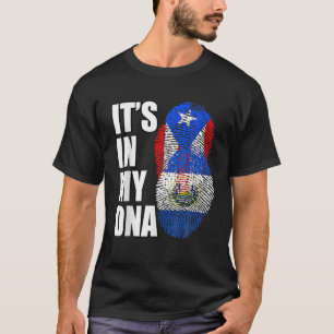 T-shirt Drapeau Mix Portoricain Et Salvadorien