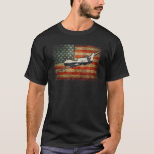 T-shirt Drapeau Mq 4c Triton - Transport militaire