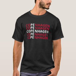 T-shirt Drapeau national - Copenhague Danemark