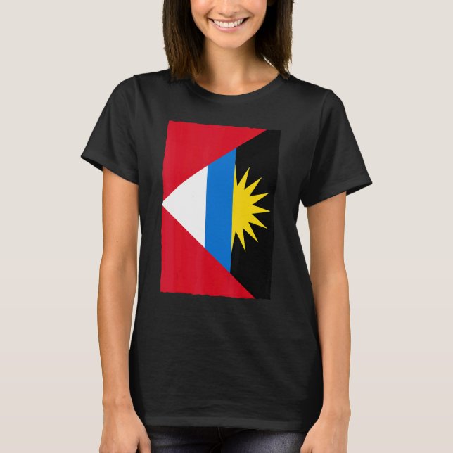 T-shirt Drapeau National D'Antigua-Et-Barbuda (Devant)