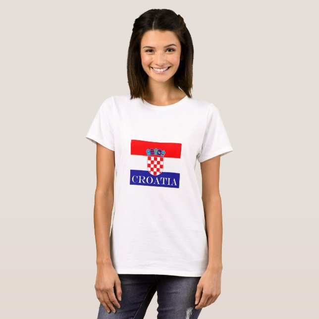 T-shirt Drapeau national de Croatie Zastava Hrvatske (Devant entier)