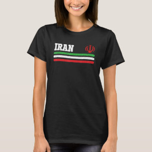 T-shirt Drapeau National De La Fierté Iranienne Rétro