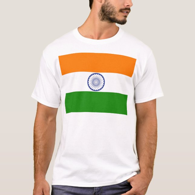T-shirt Drapeau national de l'Inde Ashoka Chakra (Devant)