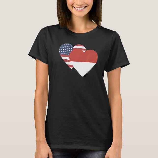 T-shirt Drapeau national de l'Indonésie souvenir pour les  (Devant)