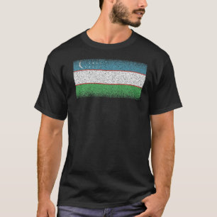 T-shirt Drapeau national de l'Ouzbékistan souvenir pour le