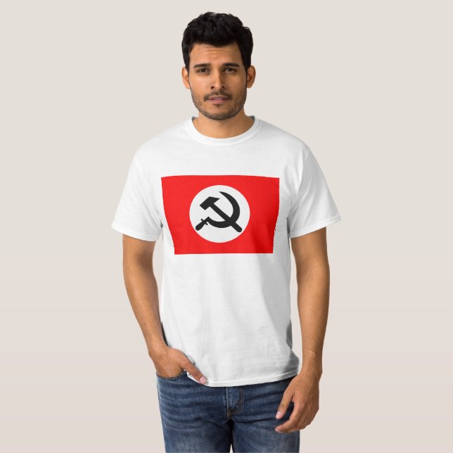 T-shirt Drapeau national de partie de Bolchevik (Devant entier)