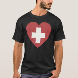 T-shirt Drapeau national de Suisse souvenir pour les femme