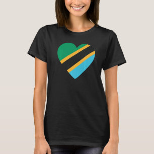 T-shirt Drapeau national de Tanzanie souvenir pour les fem