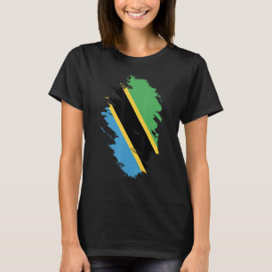 T-shirt Drapeau national de Tanzanie souvenir pour les fem