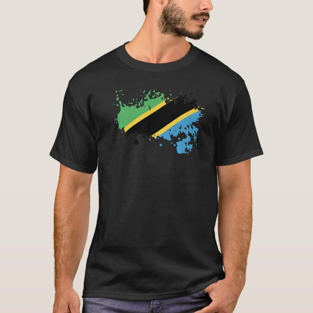 T-shirt Drapeau national de Tanzanie souvenir pour les fem (Devant)