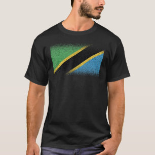 T-shirt Drapeau national de Tanzanie souvenir pour les fem