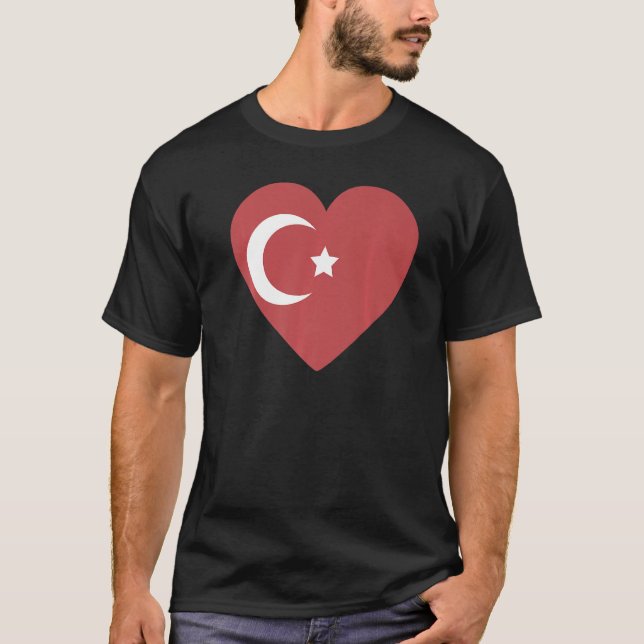 T-shirt Drapeau national de Turquie souvenir pour hommes f (Devant)