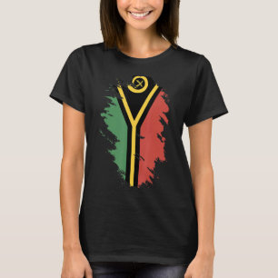 T-shirt Drapeau national de Vanuatu souvenir pour hommes f