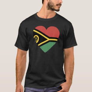 T-shirt Drapeau national de Vanuatu souvenir pour les femm