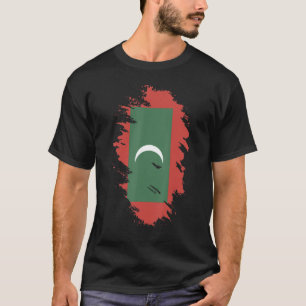 T-shirt Drapeau national des Maldives souvenir pour hommes