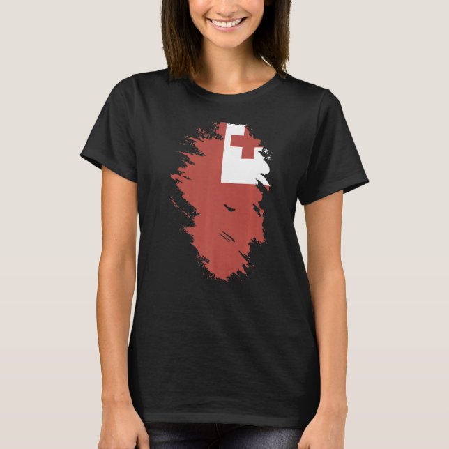 T-shirt Drapeau national des Tonga cadeau souvenir pour le (Devant)