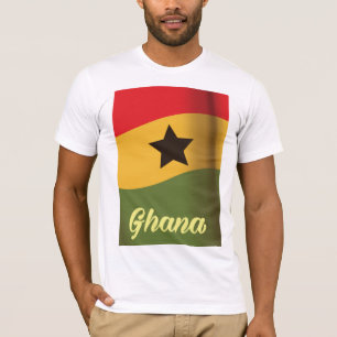 T-shirt Drapeau national du Ghana affiche de voyage de sty