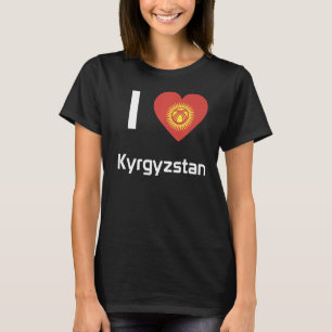 T-shirt Drapeau national du Kirghizistan souvenir pour les