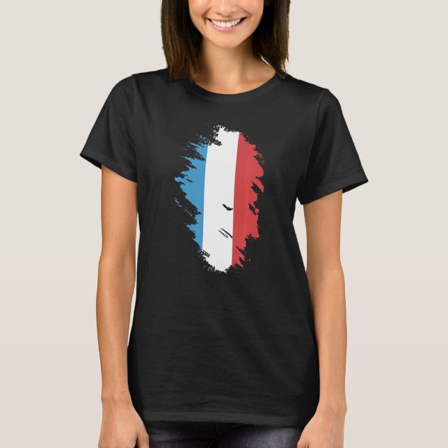 T-shirt Drapeau National du Luxembourg souvenir pour les f (Devant)