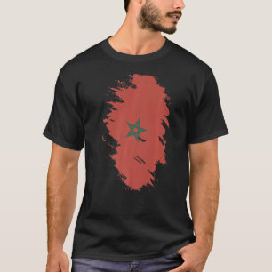 T-shirt Drapeau national du Maroc souvenir pour les femmes
