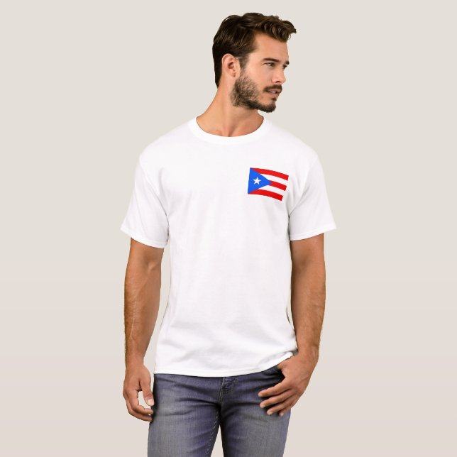 T-shirt Drapeau national du monde de Porto Rico (Devant entier)
