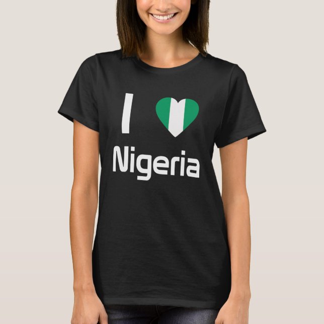 T-shirt Drapeau national du Nigeria souvenir pour hommes f (Devant)