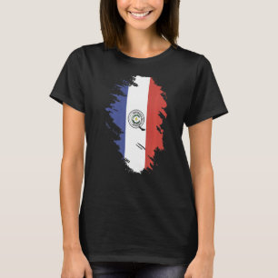 T-shirt Drapeau national du Paraguay souvenir pour les fem
