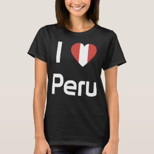 T-shirt Drapeau national du Pérou souvenir pour les femmes
