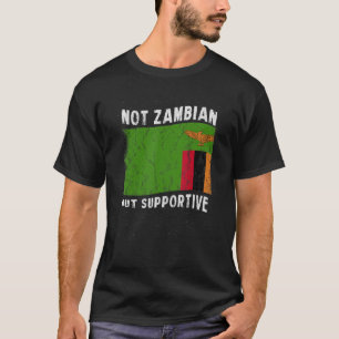 T-shirt Drapeau National Inspirati non Zambien, mais qui l