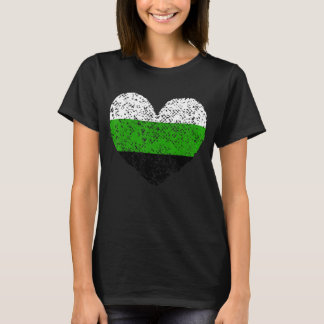 T-shirt Drapeau Neutrois Pride Drapeau de coeur Neutrois