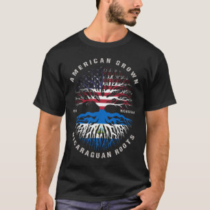 T-shirt Drapeau nicaraguayen américain