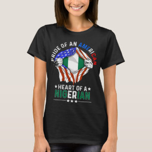 T-shirt Drapeau nigérian-américain étranger Nigeria