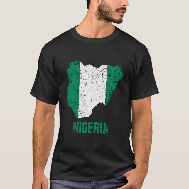 T-shirt Drapeau Nigérian Nigeria Chemise Nigéria Pour Les  (Devant)