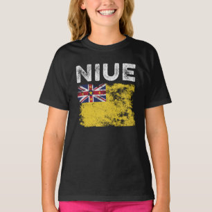 T-shirt Drapeau Niue Distressed - Drapeau Niuean