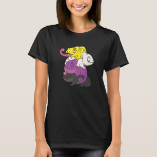 T-shirt Drapeau non binaire Fierté de genre Lgbtq Chameleo