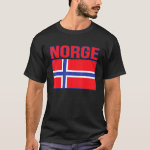 T-shirt Drapeau Norge Drapeau Norvégien Norvège
