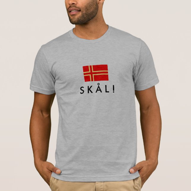 T-shirt drapeau normand de saint-Olaf SKÅL ! (Devant)