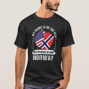 T-shirt Drapeau norvégien patriote américain racines améri