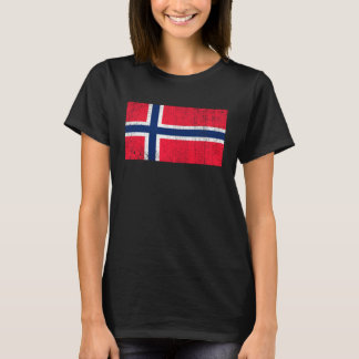 T-shirt Drapeau Norvégien Pays Drapeau Norvège Vinta