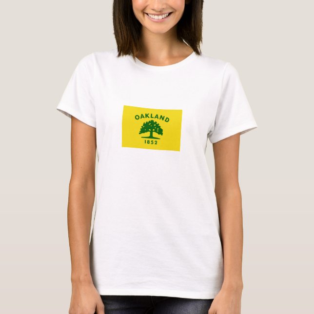 T-shirt Drapeau Oakland, Californie (Devant)