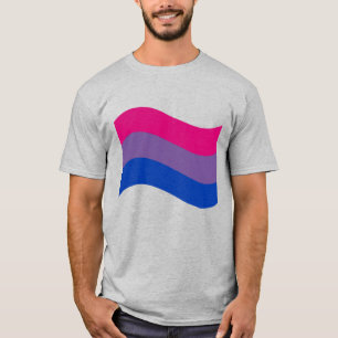 T-shirt Drapeau ondulé de la fierté bisexuelle