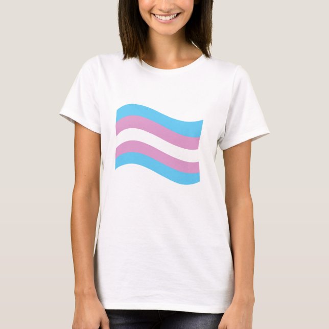 T-shirt Drapeau ondulé de la Trans Pride (Devant)