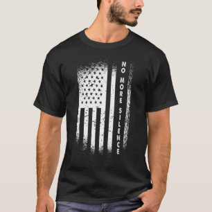 T-shirt Drapeau orange Plus de silence Anti-Armes Violence